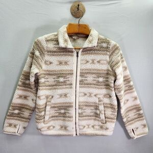 Old Navy Cream and Brown Women's Sweater Western Print